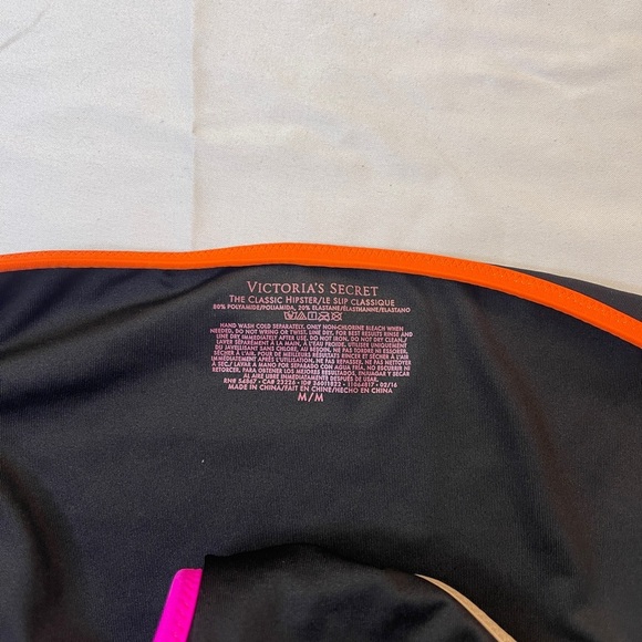 Victoria's Secret Black Bikini Bottom with Orange Trim - Picture 4 of 4